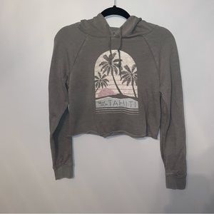 Aero Cropped Gray Hoodie Size XS